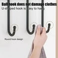 thumbnail image 5 of Over the Door Hooks Organizer, 1-pack Metal Hanging Rack with 3 U-shaped Hooks in Black, White or Brown, 41x22cm Rustproof & Space-saving Design for Bedroom, Kitchen, and Entryway Storage, 5 of 9