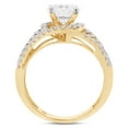 thumbnail image 4 of 1 1/2 ct.t.w Round Cut Lab Created Moissanite Diamond Split Shank Crossover Halo Bypass Engagement Ring In 14K Yellow Gold Over Sterling Silver(G-H Color, VVS1 Clarity,1.50 Cttw)-10, 4 of 7