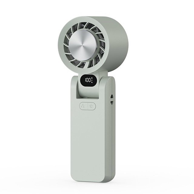Aqestyerly 100-Speed Portable Folding Handheld Fan - Usb-Powered Outdoor Cooling Fan with Large Wind Power and Digital Display