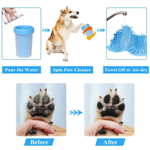 Nettoyant pour pattes de chien 2 en 1, Toilettage canin, Lave-auto Dog  Paw, Brosse