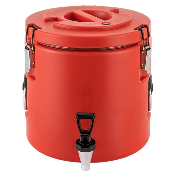 Stainless Steel Insulated Beverage Dispenser, Thickened Thermal Hot and Cold Tea Coffee Dispenser Drink Dispenser with Spigot for Hot Tea & Coffee, Cold Milk, Water, Juice (15L/3.9gal)