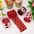 thumbnail image 4 of Yoyauz 5 Yard Summer Ribbon Polka Dot Fabric Ribbon Vertical Stripe Craft Ribbon Decoration Ribbon DIY For Packaging, Party Decoration, Bow Hair Accessories, Handmade & Sewing (Ladybug), 4 of 9