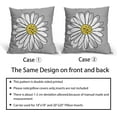 thumbnail image 6 of Yellow White Daisy Pillow Covers 20x20 Set of 2 Spring Summer Gray Grey Colored Decorative Throw Pillows Outdoor Modern Art Flower Pillowcase Square Linen Cushion Case for Home Sofa Couch Bed, 6 of 6