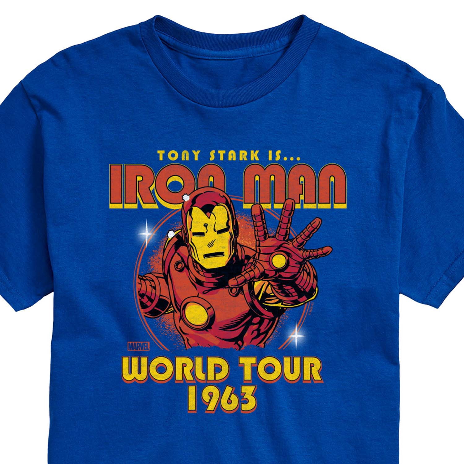 Marvel Iron Man - Band Tee Style - Men's Short Sleeve Graphic T-Shirt