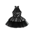 thumbnail image 4 of Aislor Kid Girls Sleeveless Dance Tutu Dress Sequined Bowknot Ballet Leotard Skirt 6-16 Black 14, 4 of 7