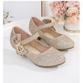 thumbnail image 6 of Hinvhai Girls Dress Shoes Shiny Low Heels Pumps Princess Shoes with Bowknot for Wedding Party (Toddler/Little/Big Kids) Gold 5 M(35), 6 of 6