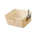 thumbnail image 2 of Cat for Indoor Cats, Kitten Toilet High Sides Pet Litter Pan, Open Top Pet Litter Tray for Small Medium Large Cats Light Coffee, 2 of 7