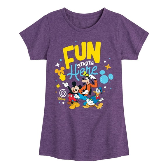 Disney Jr - Fun Starts Here - Toddler & Youth Girls Short Sleeve Graphic T-Shirt
