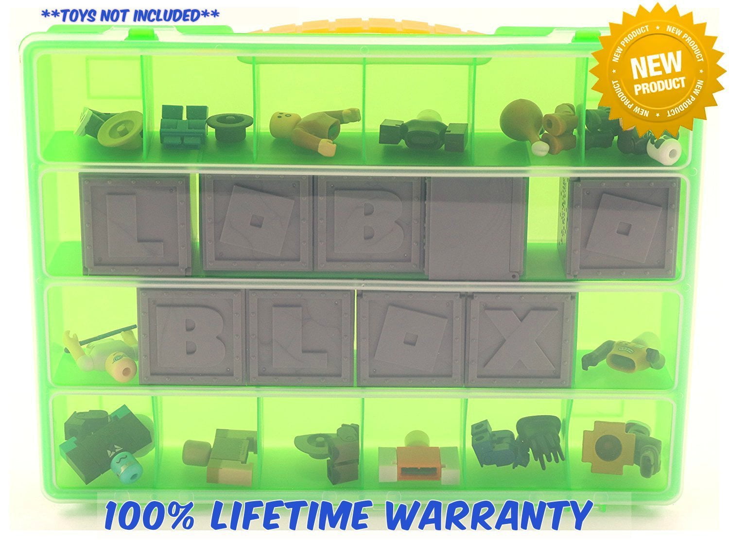 Roblox Carrying Case Stores Dozens Of Figures Durable Toy Storage Organizers By Life Made Better Green Walmart Com Walmart Com - storage box roblox