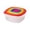 B, variant on Cook with Color Mixing Bowls 7-Piece Plastic Food Storage Set with Lids, Cook with Color Bowls Airtight Seal Containers, Mixing Bowl Set Round Rectangular, A
