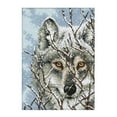 thumbnail image 1 of Stamped Cross Stitch Kits - Gray Wolf Pattern 11CT Embroidery Cloth 11CT 27x39cm, 1 of 7