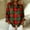 Red, variant on Christmas Lapel Collared Plaid Shirts for Women, Oversized Flannel Jackets, Fall Fashion Shirts