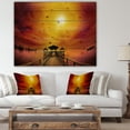 thumbnail image 4 of Design Art - Exotic Wood Pier under Yellow Sun, 4 of 5