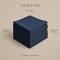 thumbnail image 5 of ACCENTHOME Navy Cotton Linen Napkin Set of 12 18x18 inch Dinner Napkins - Washable Soft Premium Hotel Quality Reusable Napkins Perfect Table Napkins for Family Dinners, Weddings, 5 of 10
