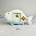 thumbnail image 2 of LEEYNEER3-Inch Photo Frame Set of 2- Fish-Shaped Photo Frame for Summer Vacation Memory  Handmade Nautical Picture Frame for Tabletop Light Blue, 2 of 5