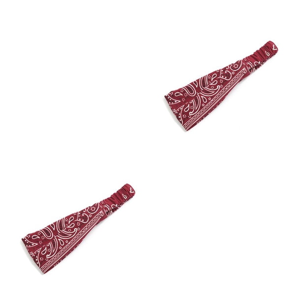 Sonducket Diademas con estampado de moda para verano, accesorios multiusos antideslizantes para el cabello, diademas elásticas, vendaje de tela para mujer rojo 2piezas Sonducket CBP256370