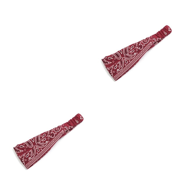 Diademas estampadas Fitness antideslizantes Qarigey 2piezas rojo