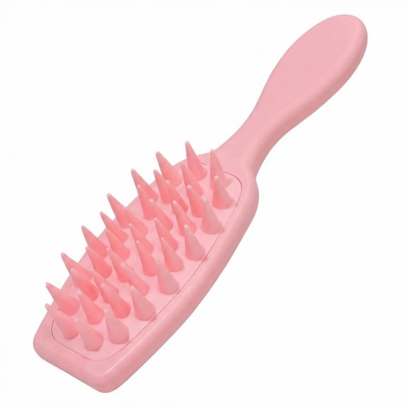 Extra Long Handle Shampoo Brush - Scalp Massager for Shampoo and Exfoliation, Gentle Hair Care Tool for Men/Women/Children to Relieve Itching, Dandruff and Irritating Circulation (Pink)