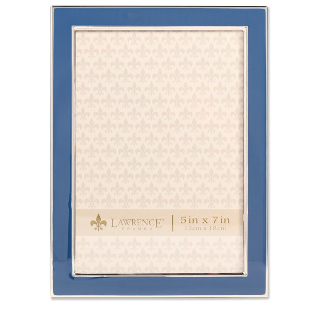 Lawrence Frames Silver Plated 5x7 Navy Enamel Picture Frame Walmart