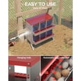 thumbnail image 3 of Bingirl Red Chicken Nesting Box for Laying Eggs, Roll Away Chicken Laying Boxes, Roll Out Nesting Boxes for Hens, 6 Compartments with Legs, 3 of 5