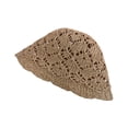 thumbnail image 5 of Hollow out Crochet Knit Sun Hats for Women Foldable Packable Bucket Hat Summer Beach Hat, 5 of 5