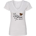 thumbnail image 3 of Inktastic Well Bless Your Heart with Leopard Print Women's V-Neck T-Shirt, 3 of 5