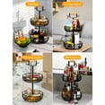 thumbnail image 6 of 2-Tier Fruit Basket and Fruit bowl - Fruit and Vegetable Storage with Banana Tree Hanger and Wood Handle, Fruit Basket for Kitchen Counter, for Bread Onions Potatoes Veggies Produce, 6 of 9