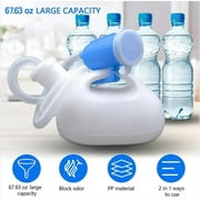 Urinal with Detachable Hose for Bedside Use,Urinals For Men Male Urinals With Lid Spill Proof Reusable Portable Bottle Pee Container Cup For Camping Car Traveling Toilet & Elderly Bedridden Patient