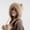 Beige, variant on ZSQDM Cute Pullover Hat with Thickening Hairball Solid Color Knit Ear Protection Hat Women beanie Running Hat Bomber Hats Baseball Caps for Men and Women