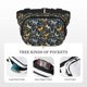 thumbnail image 5 of Fotbe Flowers Butterfly Cangurera Cuadrada con Estampado de Doble Capa, Bolsa de Cintura Ajustable Mini para Hombres y Mujeres, 5 of 9