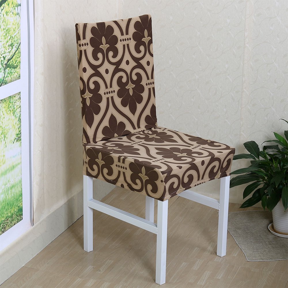Unique Bargains Polyester Universal Dining Chair Covers Slipcovers Set