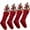 Christmas Stockings Wine Red, variant on Morttic Knit Christmas Stockings,Unique Burgundy and Ivory White Knitted Christmas Hanging Decoration Stockings 14" Pack of 4
