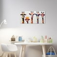 thumbnail image 4 of ZHONGYUTONG Giraffe Family Canvas Wall Art Cute Colorful Animal Poster Prints Funny Abstract Paintings for Kids Children's Room Nursery Decor Framed (16.00" x 32.00"), 4 of 6