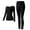 Black, variant on Ladies Soft Thermal Underwear Cold Weather Long Set Fashion Thicken Plush Winter Warm Lined Base Layer Casual Bottoms