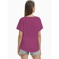 thumbnail image 2 of Women's Short Sleeve V-Neck T-Shirt with Pocket - Casual Summer Tops, Basic Tee, 2 of 4