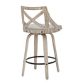 thumbnail image 6 of LumiSource White Washed Wood, Light Grey Fabric Charlotte Counter Stool - Set of 2, 6 of 8