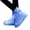 Blue, variant on bestolf Waterproof Reusable Shoe Covers Rain Shoe Covers Shoe Protectors with Zipper And Drawstring for Men Women Rain Snow Mud Protection (White XL)