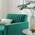 thumbnail image 6 of Modway Engage Channel Tufted Performance Velvet Armchair in Teal, 6 of 7