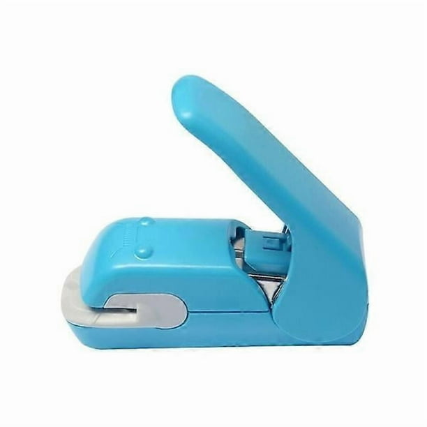 Stapleless stapler; With this item, you can staple pieces of paper without making holes in the paper (blue)