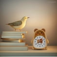thumbnail image 2 of REGALWOVEN Desk Alarm Clock, Lovely Three-dimensional Bear-Shaped, Cute Patterns, Non-Tick, Perfect for Teens Brown 4.1"L x 1.6"W x 5.5"H, 2 of 4