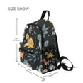 thumbnail image 3 of FORMRS School Backpack with Front Zippered Pocket 12" Elementary Student Travel Daypack, Orange Dinosaur, 3 of 6