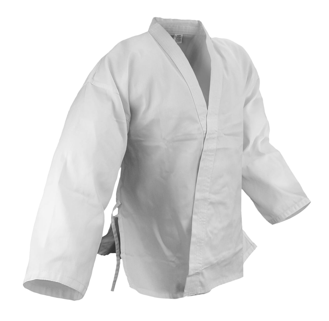SIZE 10 Cotton/Poly blend New Karate 7.5oz White Gi Uniform w/White Belt 