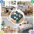 thumbnail image 3 of Floral Square Tablecloth 60x60in(152x152cm) – Waterproof Polyester Printed Table Cover, Wrinkle Resistant & Washable for Kitchen Dining Picnic Party Decor, Thanksgiving,Christmas, Spring,Flower, 3 of 6
