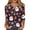 CC55_Multicolor, variant on Lumtrix Christmas Shirts for Women Fall 3/4 Sleeve V Neck Top Graphic Print Soft Tunic Navy L