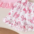 thumbnail image 5 of HCNTES Girls Baby Children Summer Dress Ruffle Hem Casual Beach Dress for Toddler Little Big Kids 2T 3T 4T Spring Summer(3-4 Years,F02-Pink), 5 of 7