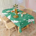 thumbnail image 3 of Green Christmas Tree Pattern Rectangle Tablecloth 60"x120",Waterproof Polyester Rectangle Table Cloth, Wipeable Spillproof Polyester Tablecloth for Dining, Camping, Indoor and Outdoor, 3 of 6