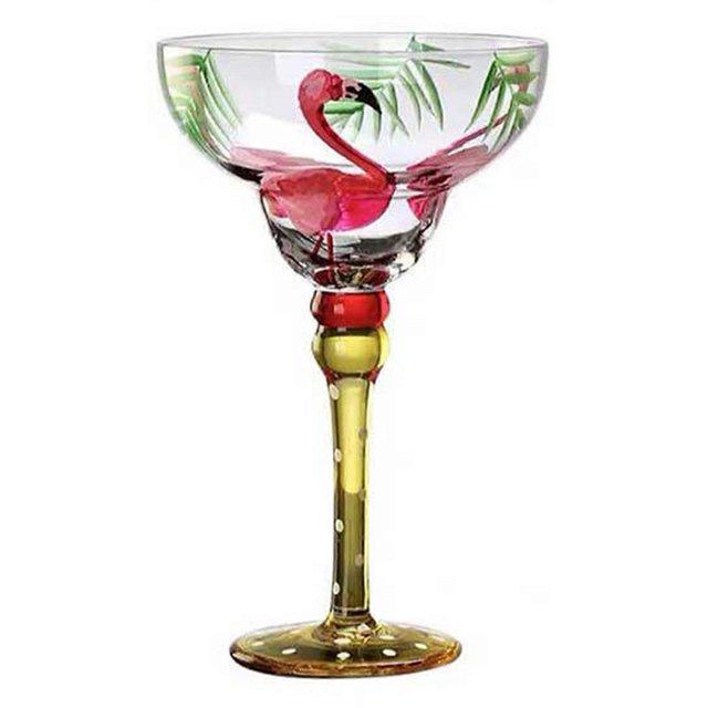 270ml Margarita Wine Glasses Colorful Printed Champagne Cup Gift for Birthday Anniversary