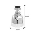 thumbnail image 6 of 2Pcs Kitchen Sink Faucet Aerator, Sink Sprayer Attachment, Water-Saving Adjustable Rotating Groove Faucet, Silver, 6 of 8