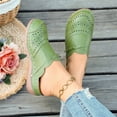 thumbnail image 3 of Clogs for Women 2026 Summer Comfortable Wedge Sandals Breathable Hollow Out Closed Toe Slip On Slippers with Arch Support Green Size 7, 3 of 7