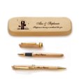 thumbnail image 1 of Personalized Maple Wooden Case and Two Pens for the Couple, 1 of 4